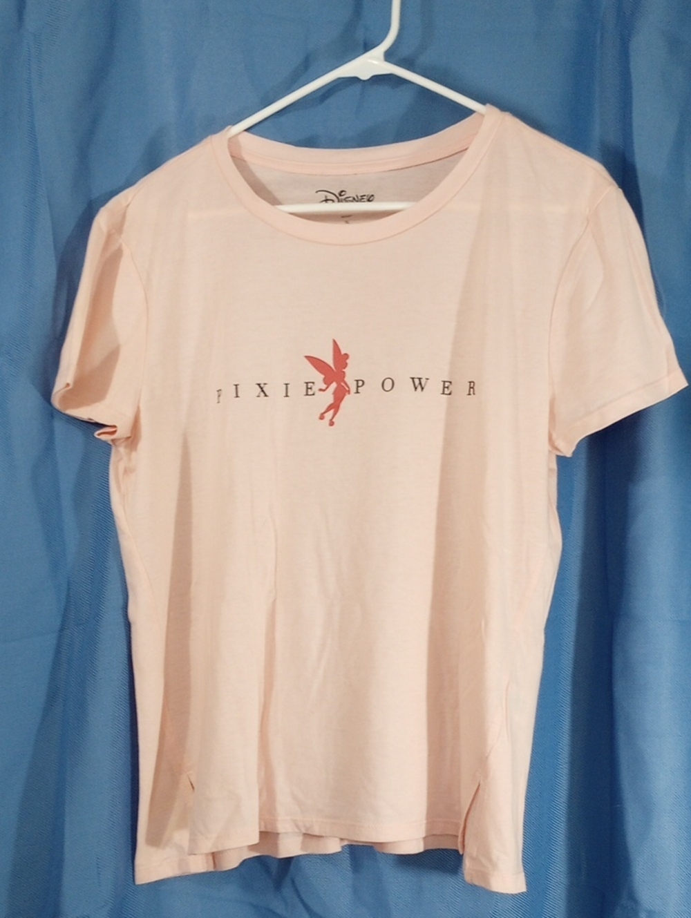 Disney Women's Baby Tee Pink XL Pixie Power Fairy